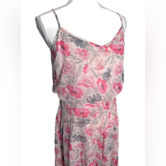 Banana Republic Floral Midi Dress size 10 lined pink flowers. New with tag. - Picture 6 of 8